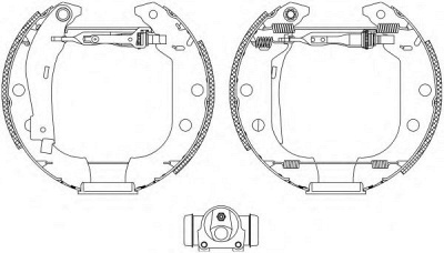 HELLA PAGID 8db355004591 -  Комплект тормозных колодок